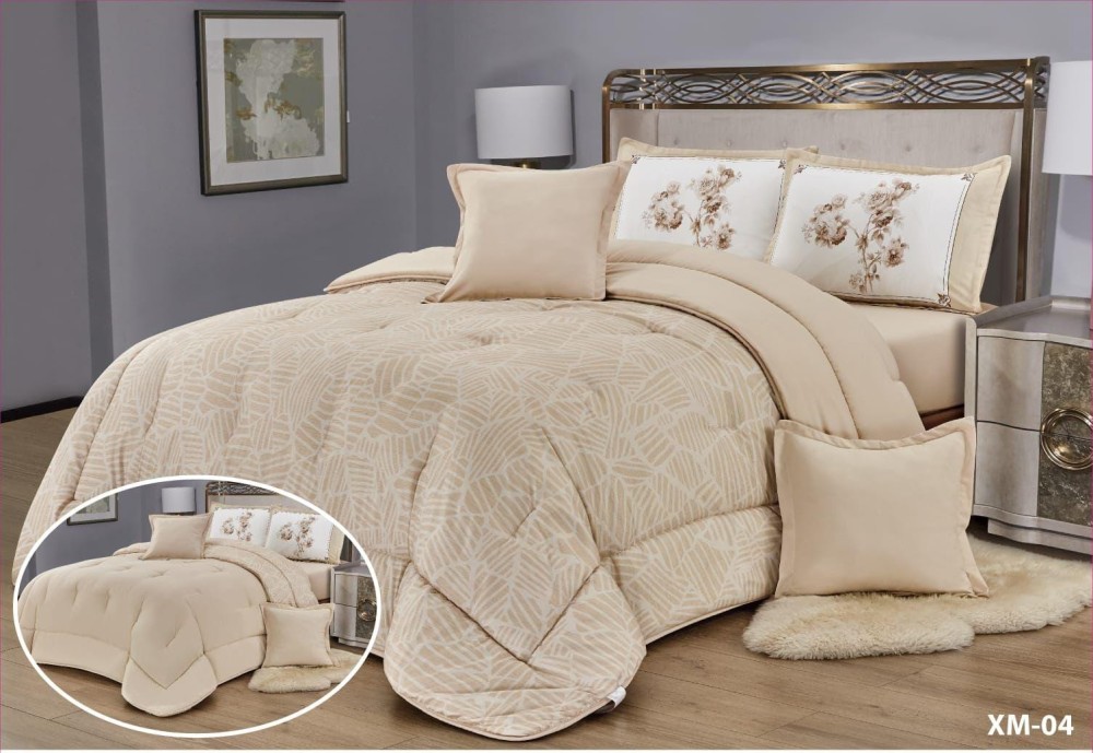 مفرش أمواج  نفر و نصف   4 قطع - XM 04