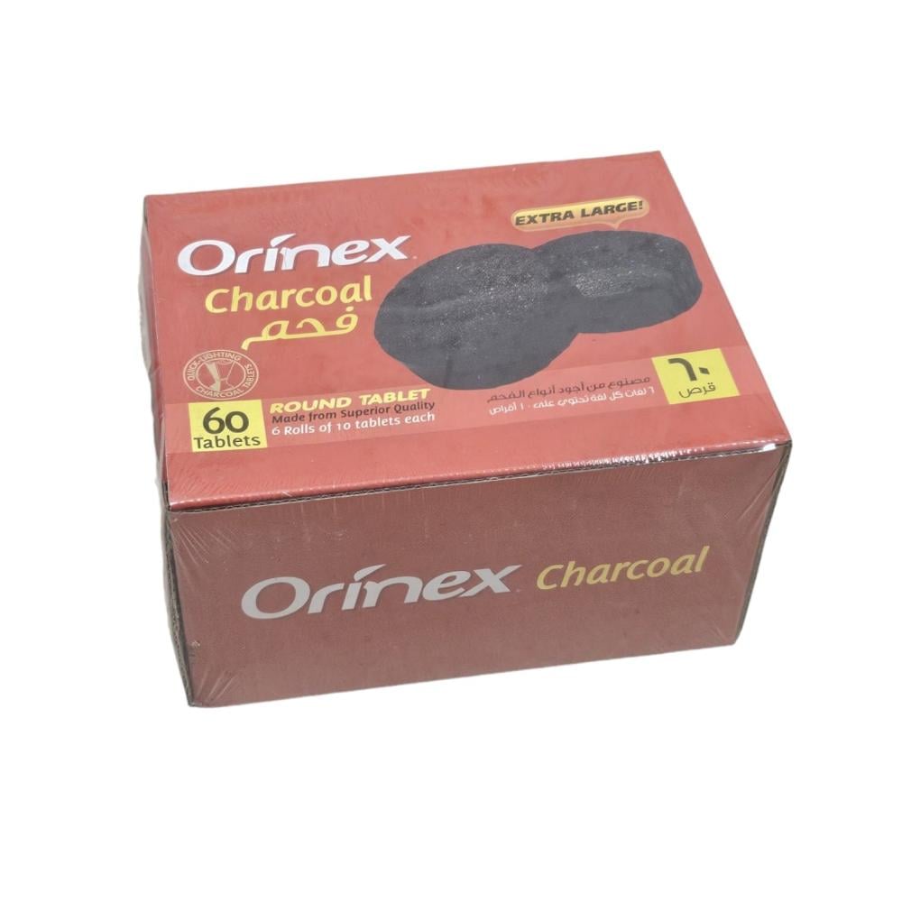 اورينكس | فحم بخور اسود دائري | علبة | 60 حبة | OXIC60