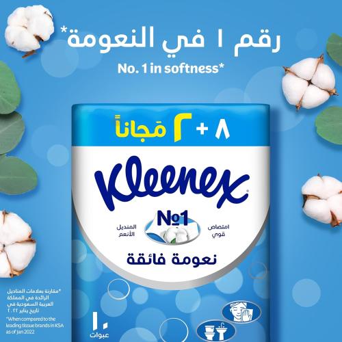 مناديل كلينكس كرتون | طبقتان | 5 شدات × 10 علب × 1...
