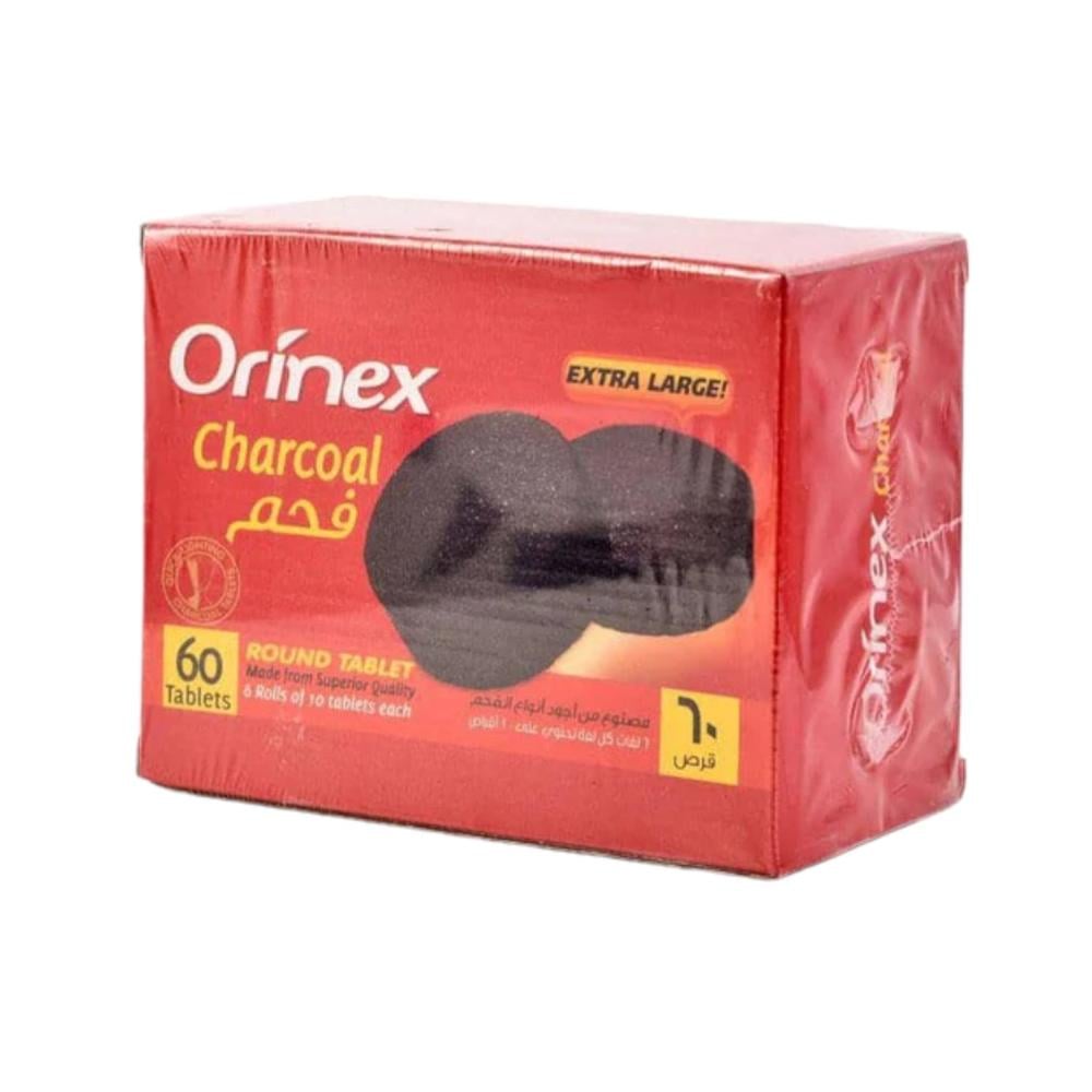 اورينكس | فحم بخور اسود دائري | علبة | 60 حبة | OXIC60