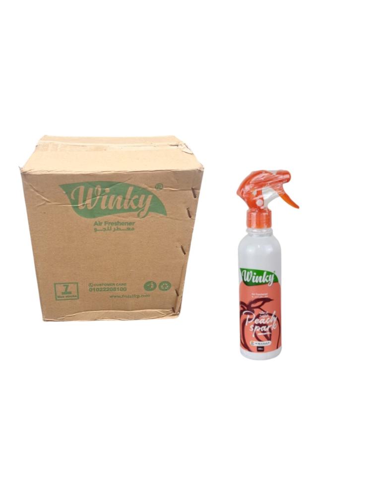 ونكي | بخاخ معطر جو | بريق خوخ | برتقالي | 300 مل | كرتون | 12 حبة
