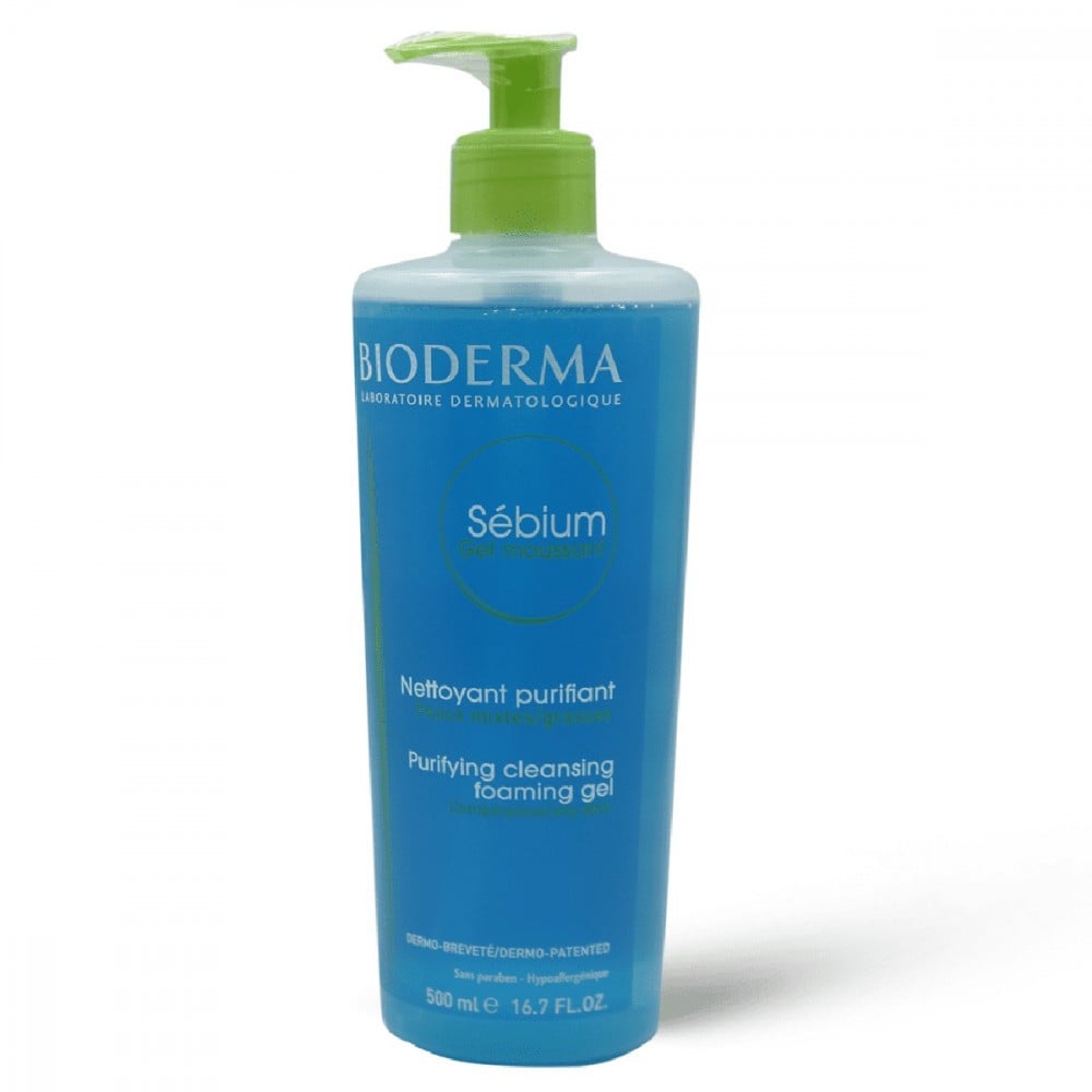 بيوديرما | سيبيوم غسول جل رغوي للبشرة الدهنية والمختلطة 500 مل Bioderma | Sebium Moussant Gel For Oily And Combination Skin 500ml