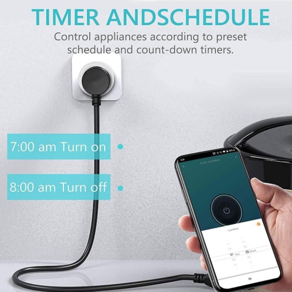 Tichondrius | Smart WiFi Plug | Smart Outlet Plug Socket | Compatible with Alexa | Voice Control | Timer Function | 1 pcs