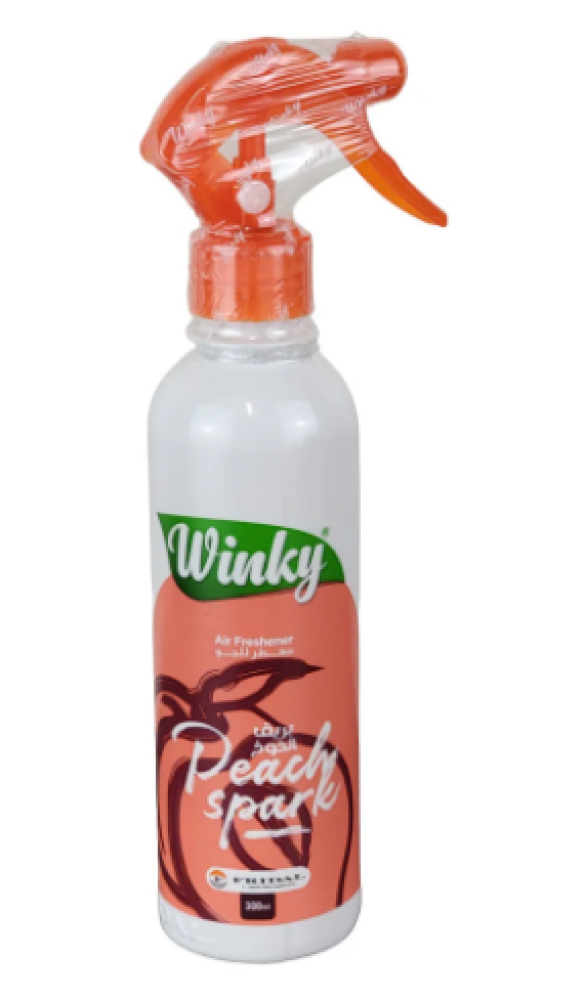 ونكي | بخاخ معطر جو | بريق خوخ | برتقالي | 300 مل | كرتون | 12 حبة