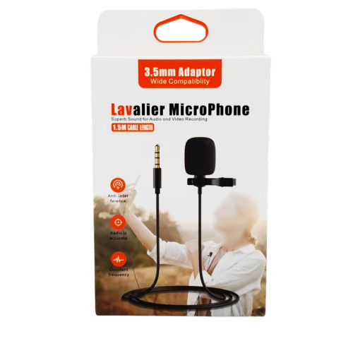 ميكروفون مع مشبك لافالير 1.5 متر Lavalier Micropho...