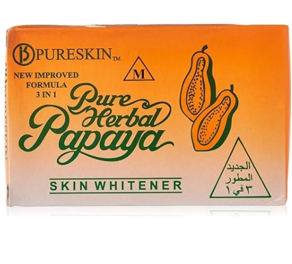 PURESKIN | Pure Herbal | Papaya Soap | 3 IN 1 | 135 g