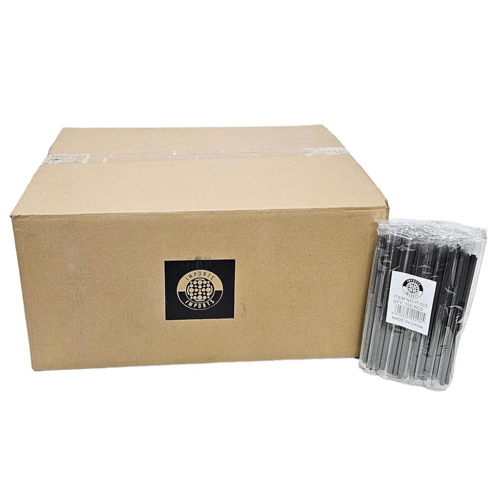 مزاز مستقيم مغلف | 6 مل | اسود | 100 حبة | كرتون | 50 شدة