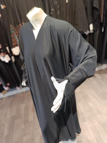 قماش ناعم فيونكه كم و جوانب اسود