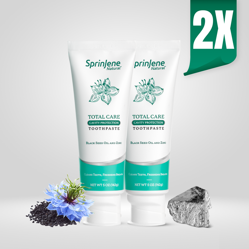 عرض الحبتين من سبرينجين الطبيعي معجون أسنان العناية الكاملة للحماية من التسوس 142 جرام