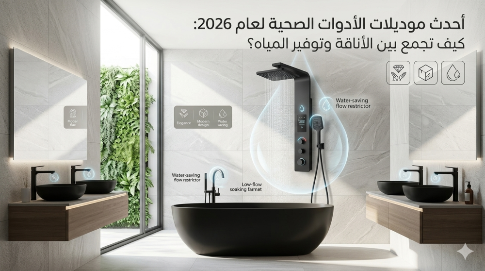 أحدث موديلات الأدوات الصحية لعام 2026: كيف تجمع بين الأناقة وتوفير المياه؟