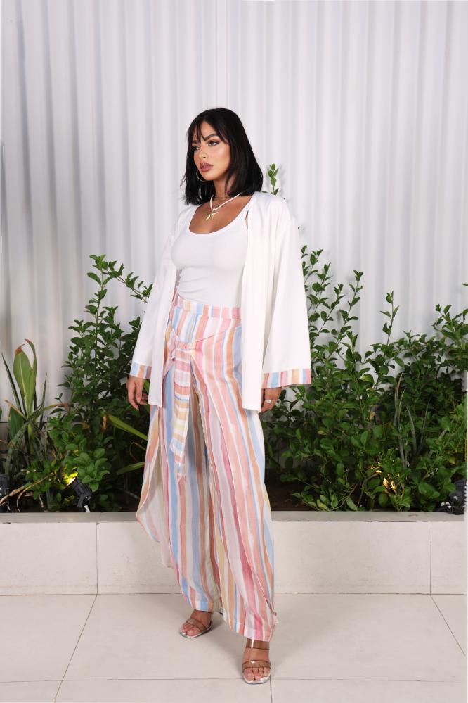 طقم بدلة كاجوال لون مخطط