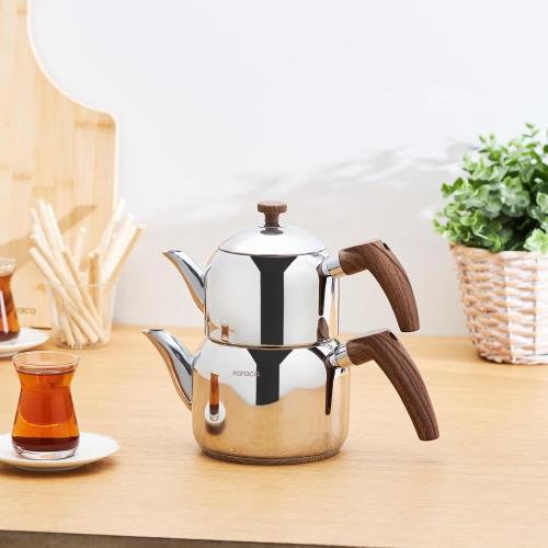 طقم ابريق شاي سماور كاراجا صناعة تركي