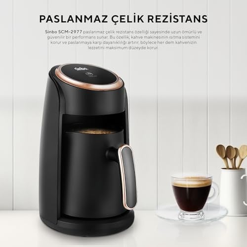 سينبو ماكينة القهوة التركية الأوتوماتيكية 5 أكواب...