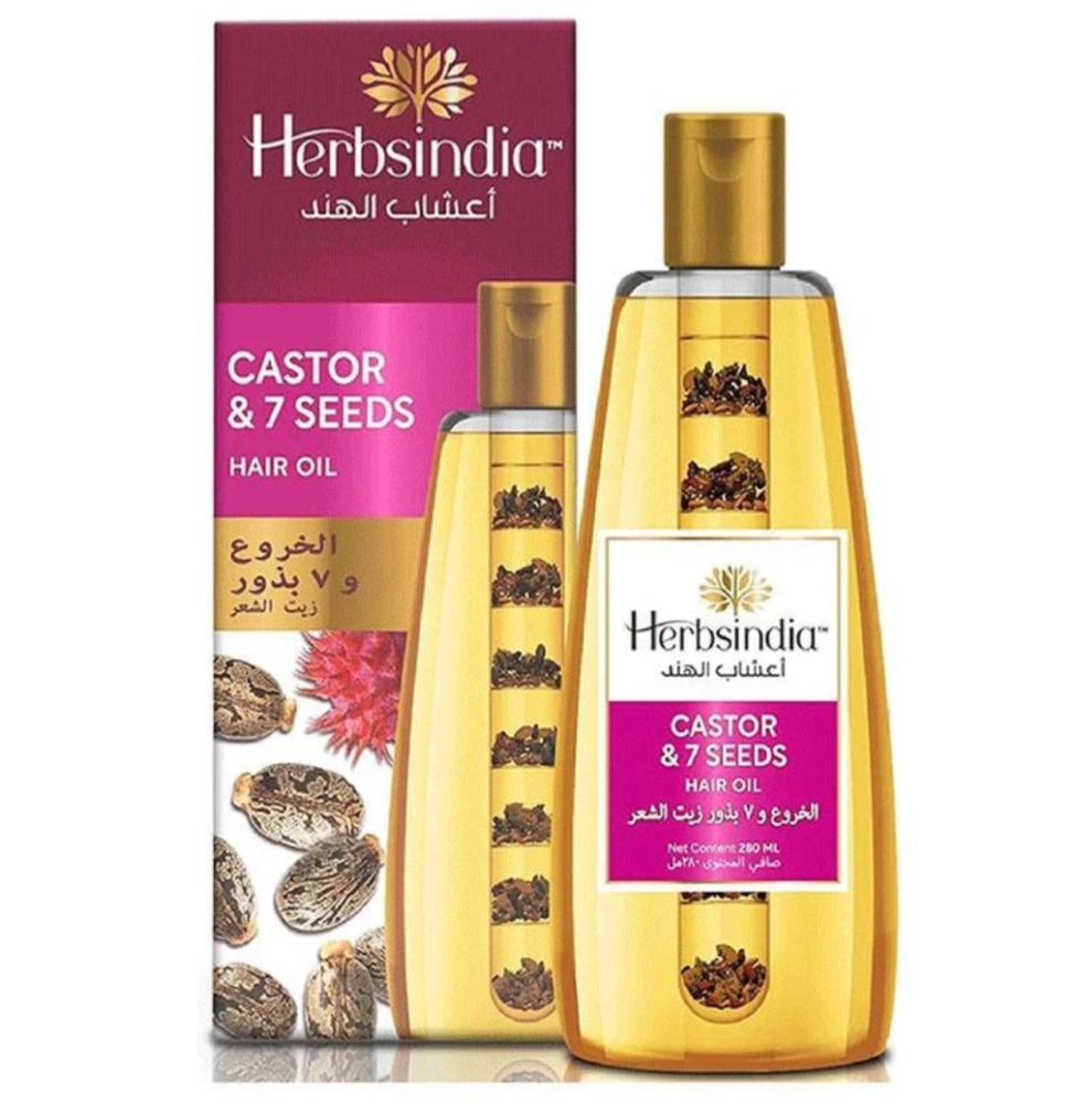 اعشاب الهند زيت الشعر بالخروع و 7 بذور