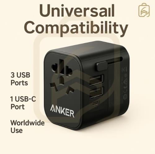 أنكر - محول سفر 30 واط USB-C أسود