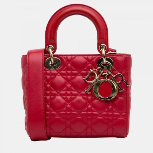 حقيبة Lady Dior الصغيرة cannage كريستيان ديور