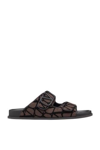 فالنتينو غارافاني VLogo Toile Iconographe Sandals...