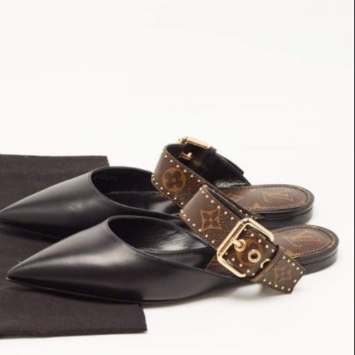 Louis Vuitton Black/Brown Monogram Canvas and Leat...