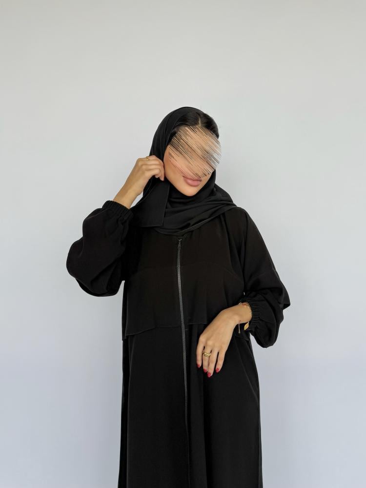 عباية كريب ملكي سحاب