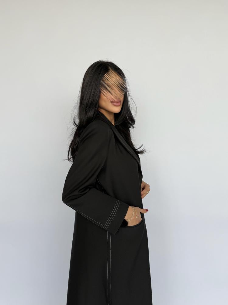Practical abaya with black blazer