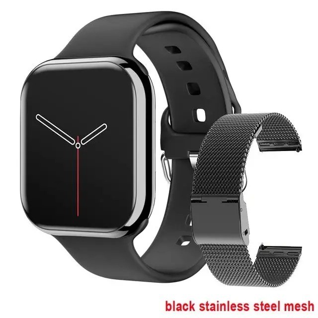 + black stain less steel strap