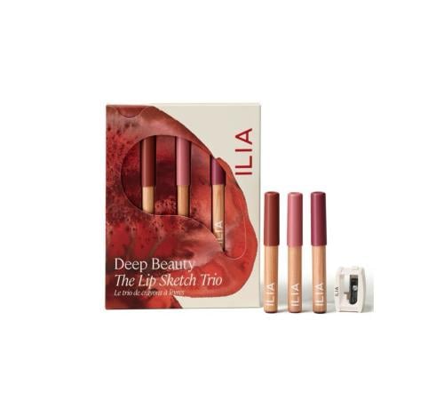 ILIA Mini Lip Sketch Trio - Long-Wear Lipstick + L...