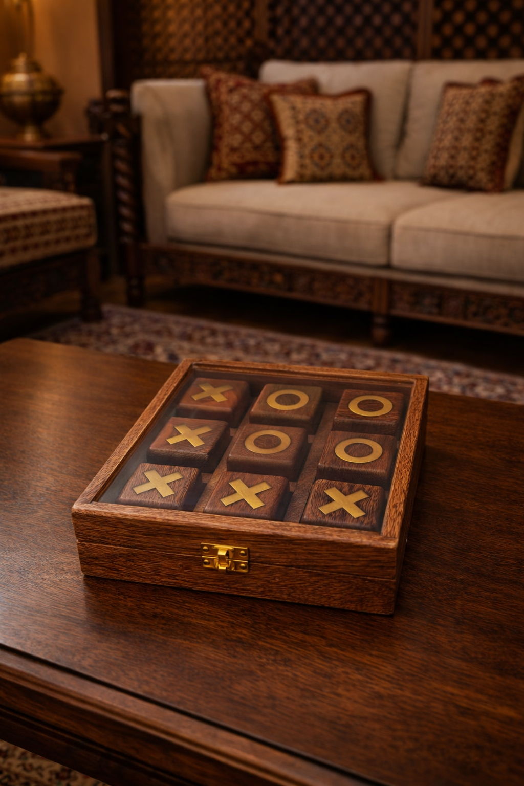 لعبة إكس أو خشب فاخرة – لمسة فخامة في مجلسك