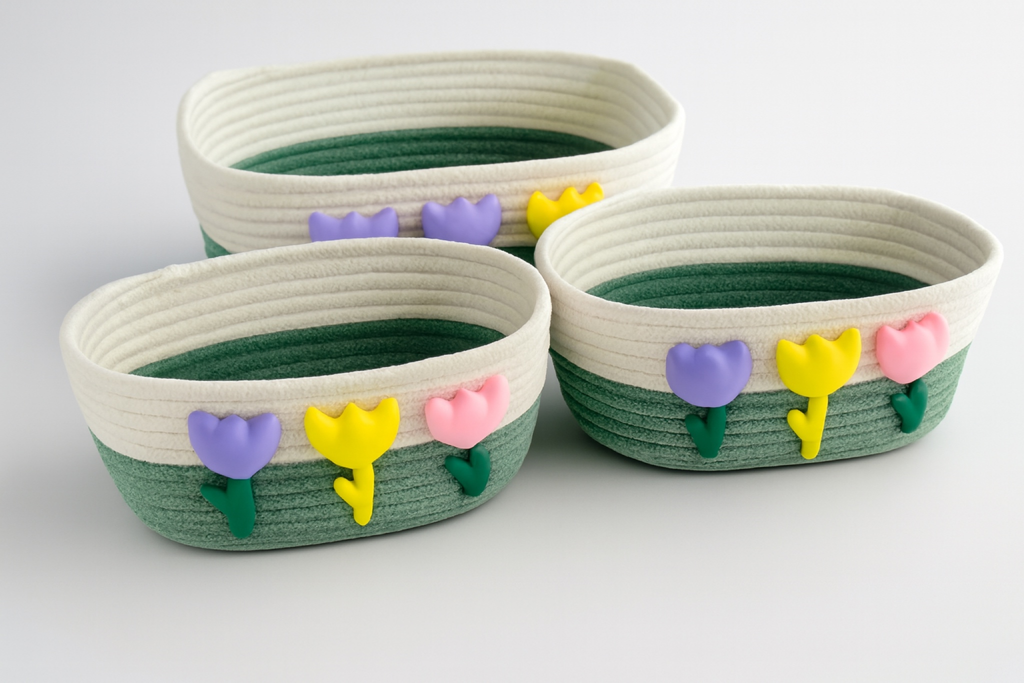 سلال ترتيب أغراض الأطفال – تنظيم أنيق وعملي 3 قطع