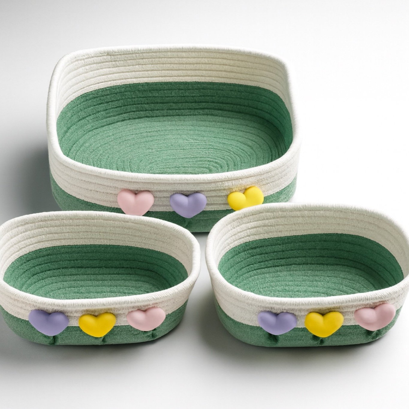 سلال ترتيب أغراض الأطفال – تنظيم أنيق وعملي 3 قطع