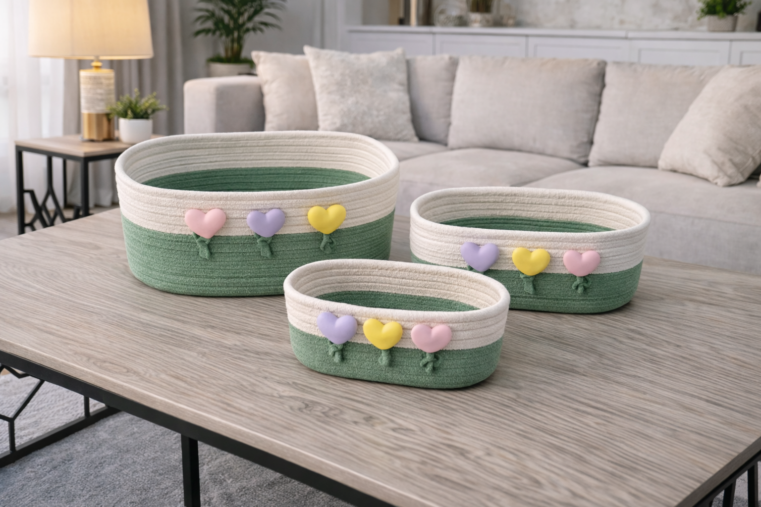 سلال ترتيب أغراض الأطفال – تنظيم أنيق وعملي 3 قطع