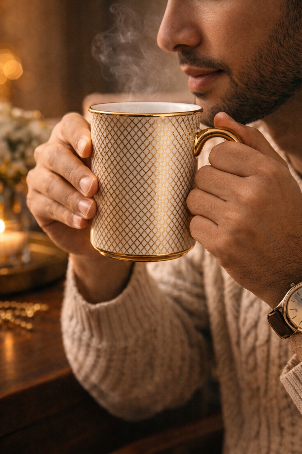 كوب قهوة ملكي بتصميم فاخر صناعة تركية بعدة الوان ونقشات