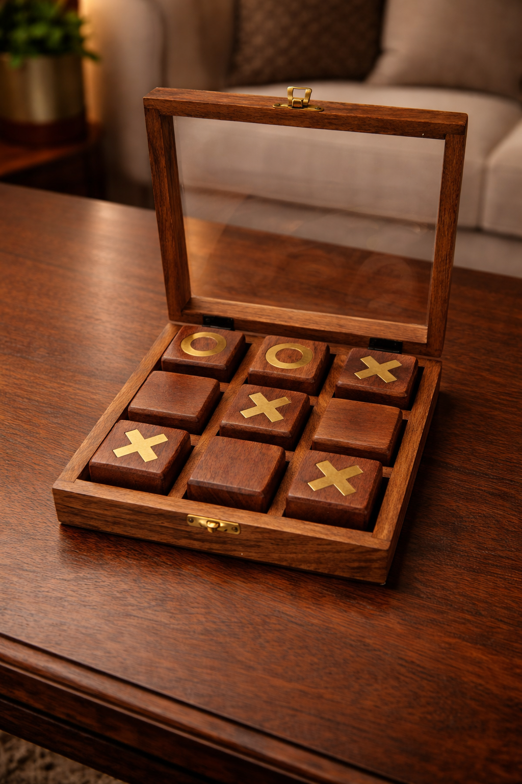 لعبة إكس أو خشب فاخرة – لمسة فخامة في مجلسك