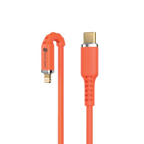 كيبل شحن سونيك جيم Lightning -TYPE-C مزود بشريحة ذ...