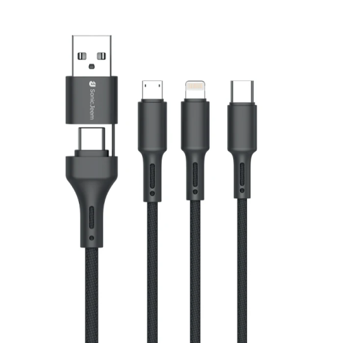 كيبل شحن سونيك جيم مزود بشريحة ذكية 120W 6*1