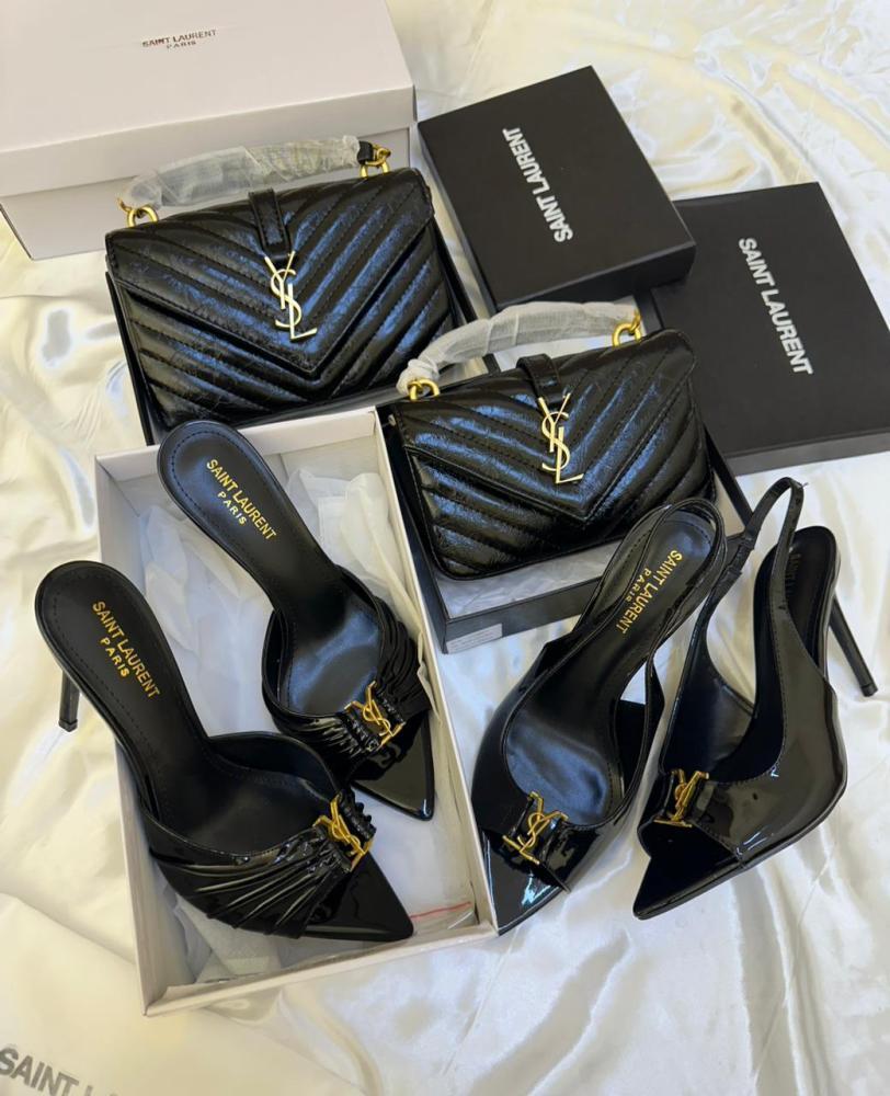 طقم سان لوران مطفي ولامع