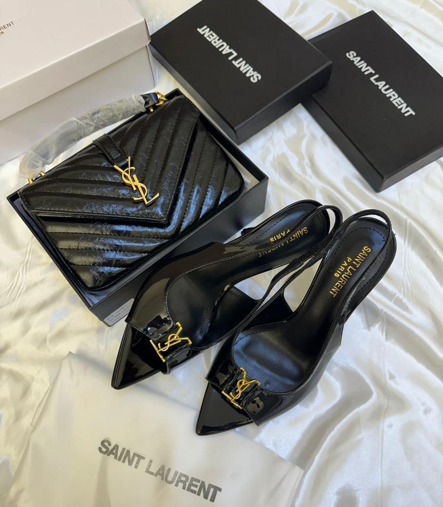 طقم سان لوران مطفي ولامع