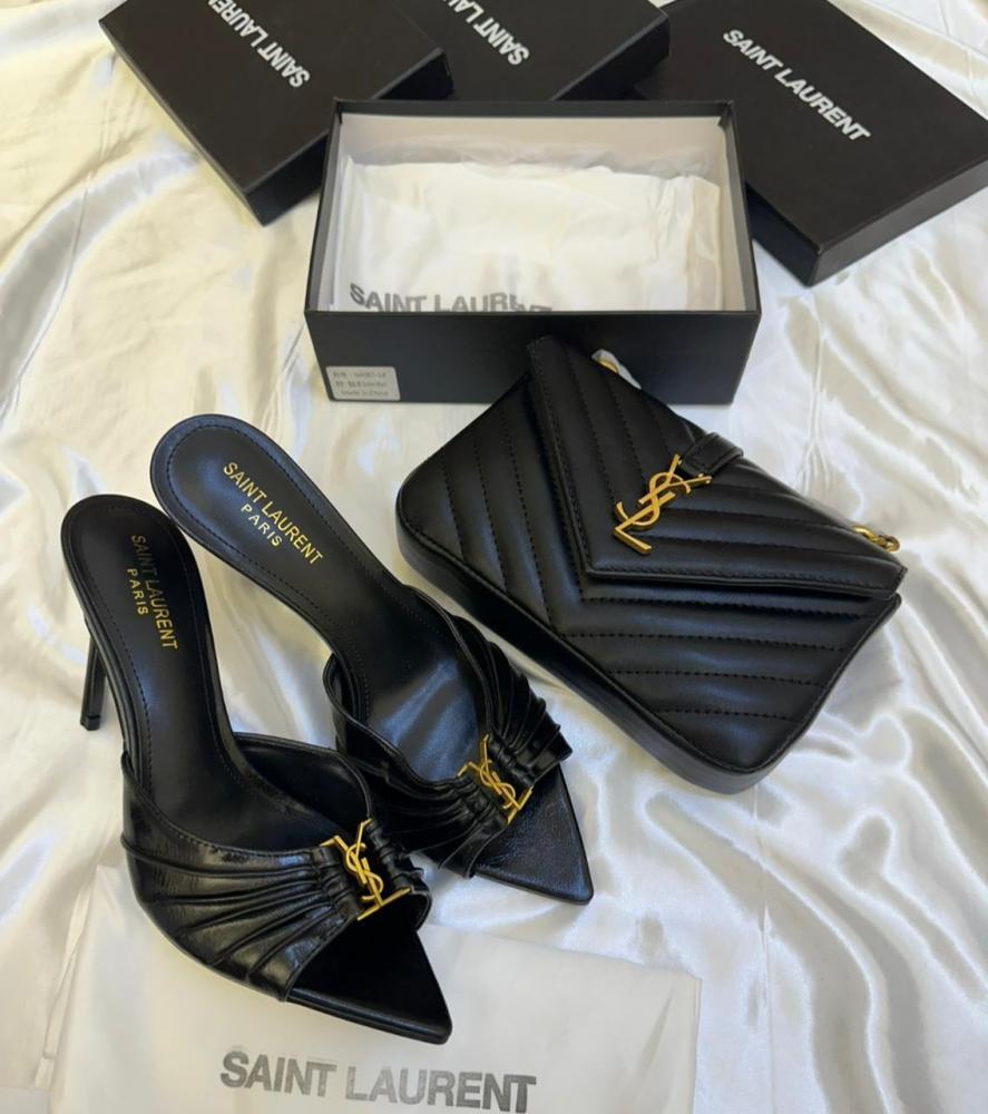 طقم سان لوران مطفي ولامع