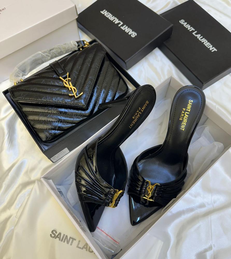 طقم سان لوران مطفي ولامع