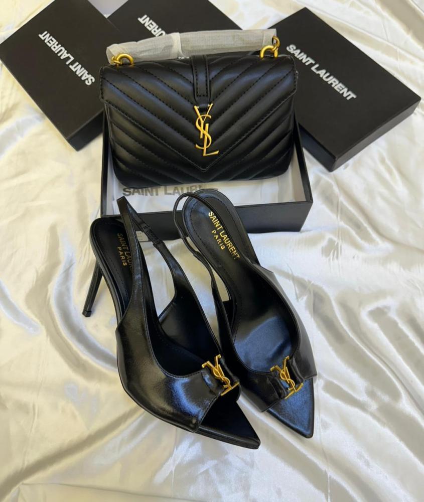 طقم سان لوران مطفي ولامع