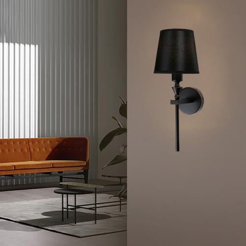 إضاءة أبليك حائط مودرن اسود E14*1L