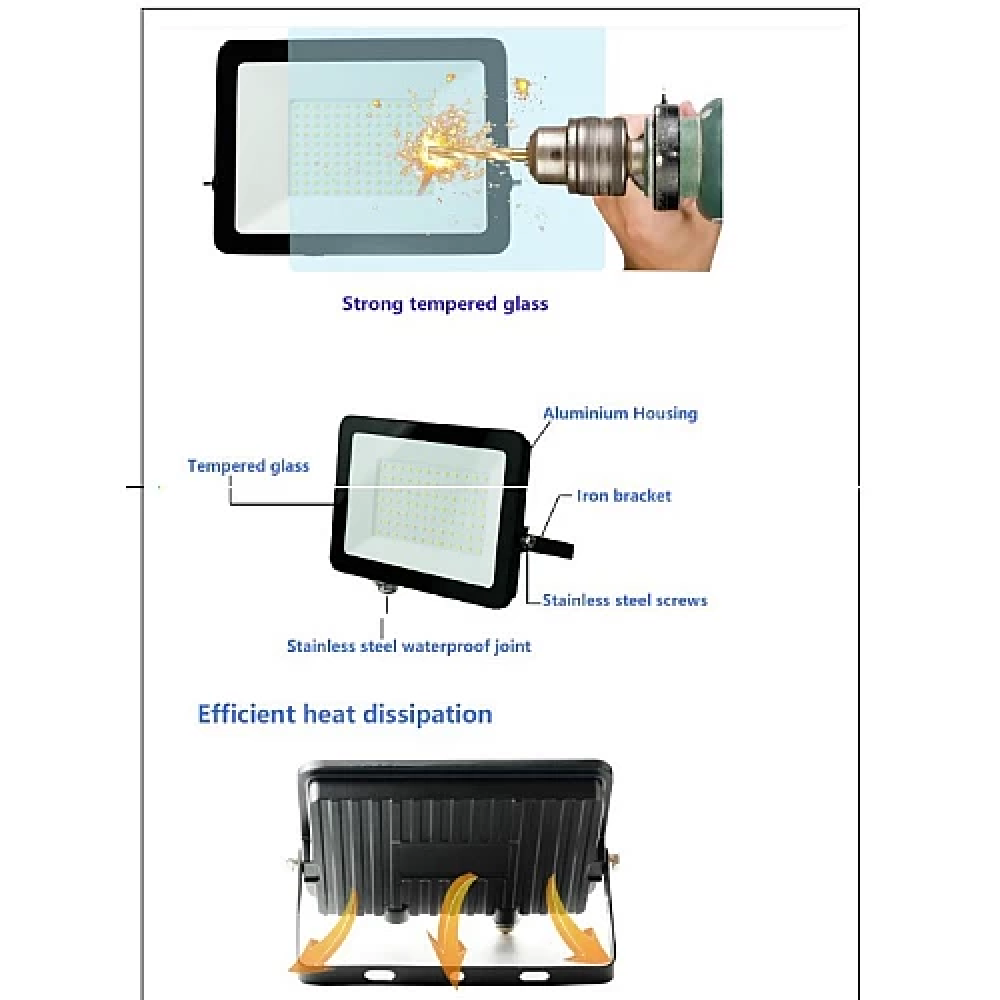 كشاف خارجي لون الانارة ملون 7 الوان 100 واط