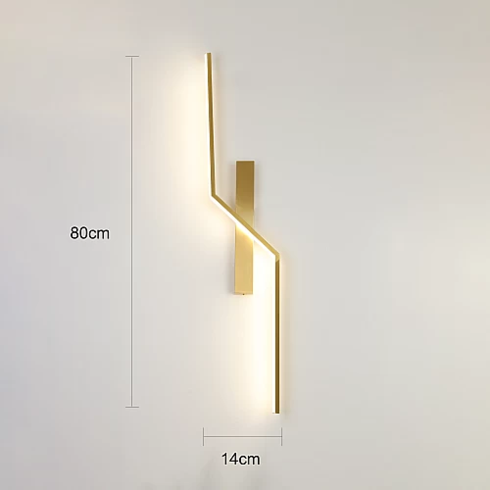 إضاءة جدارية لون الشكل ذهبي 3 إضاءات متغيرة تصميم فاخر وراقي 20 واط قطر 80 سم