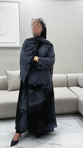 Silken plum abaya