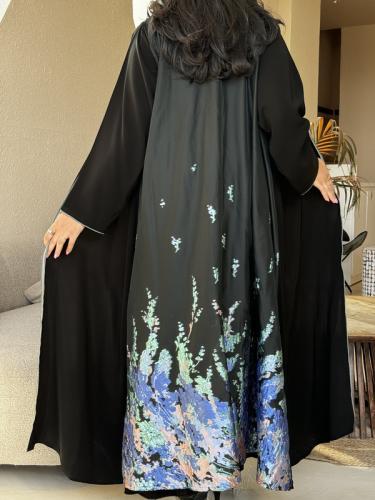 عبايه كريب اسبشل قصه استريت تطريز كمبيوتر
