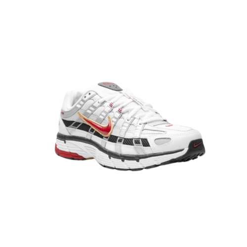 NIKE SNEAKER P-6000 - METALLIC SILVER/VARSITY RED