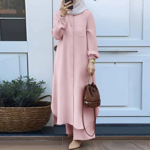 Muslim Women's Arabic Style Long Sleeve Shirt and...