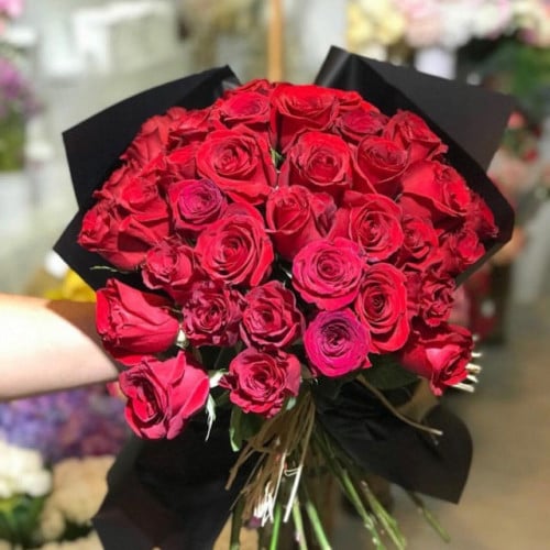 باقة ورد جوري أحمر