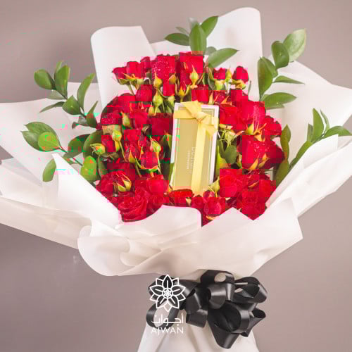 شوكولاته بستاني مع ورد