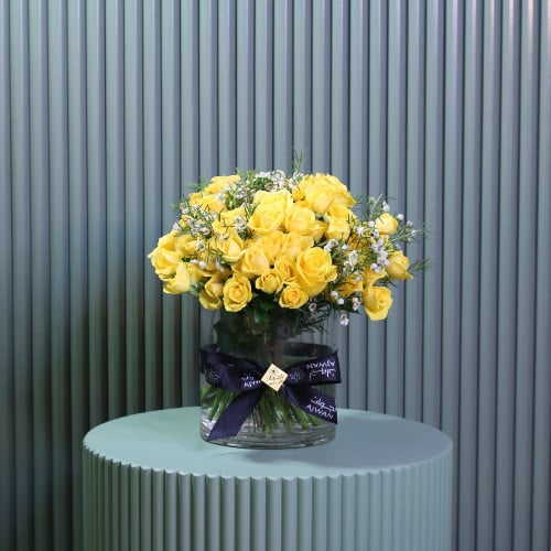 تنسيق فازة ورد طبيعي