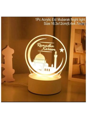 مصباح ليلي ثلاثي الابعاد مكتوب عليها RAMADAN KAREE...